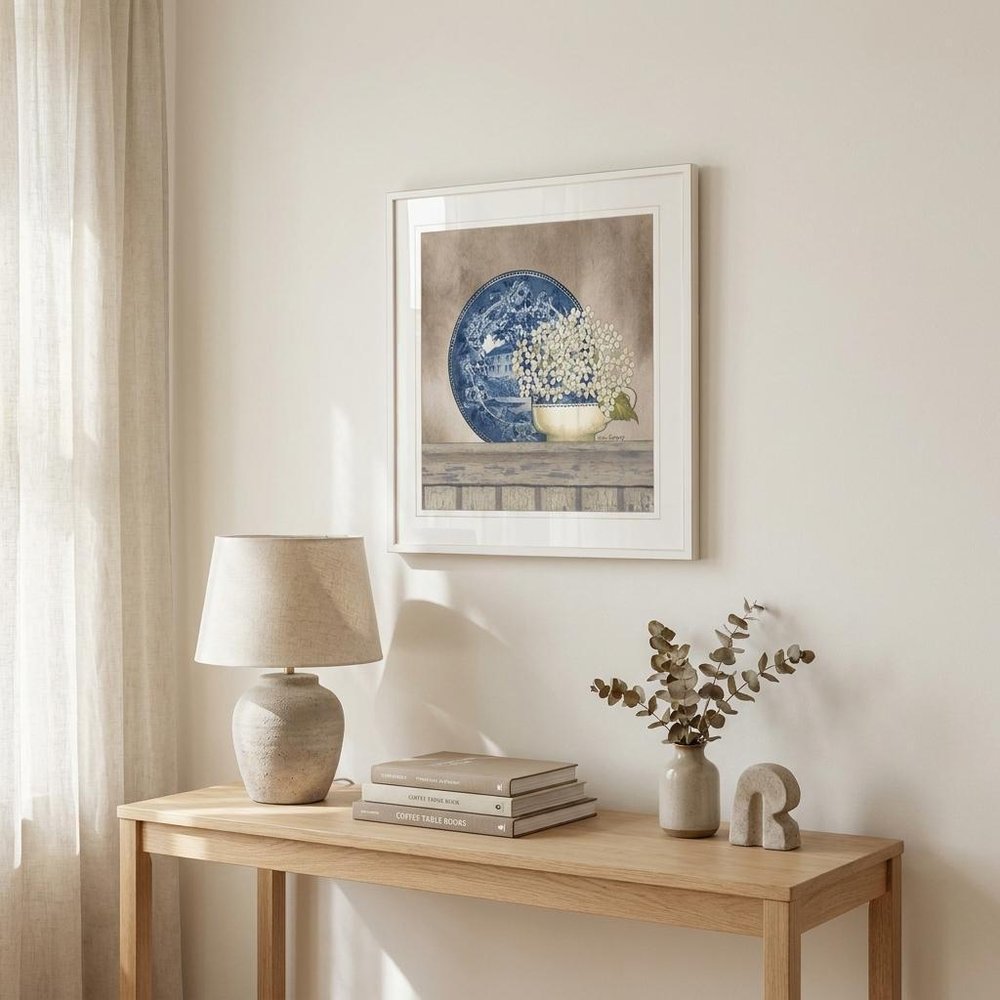 Farmhouse Blues I 3 White Framed Print Wall Art — view 5
