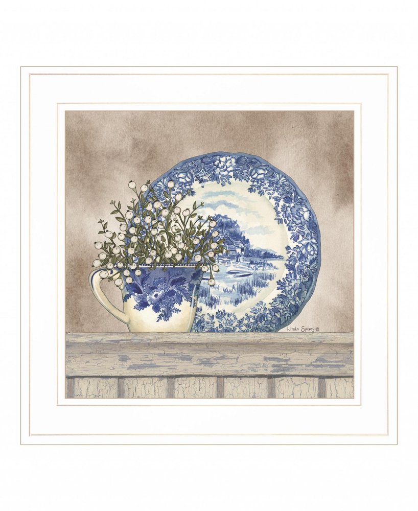 Farmhouse Blues II 2 White Framed Print Wall Art HomeRoots