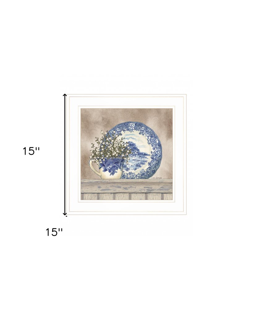 Farmhouse Blues II 2 White Framed Print Wall Art HomeRoots