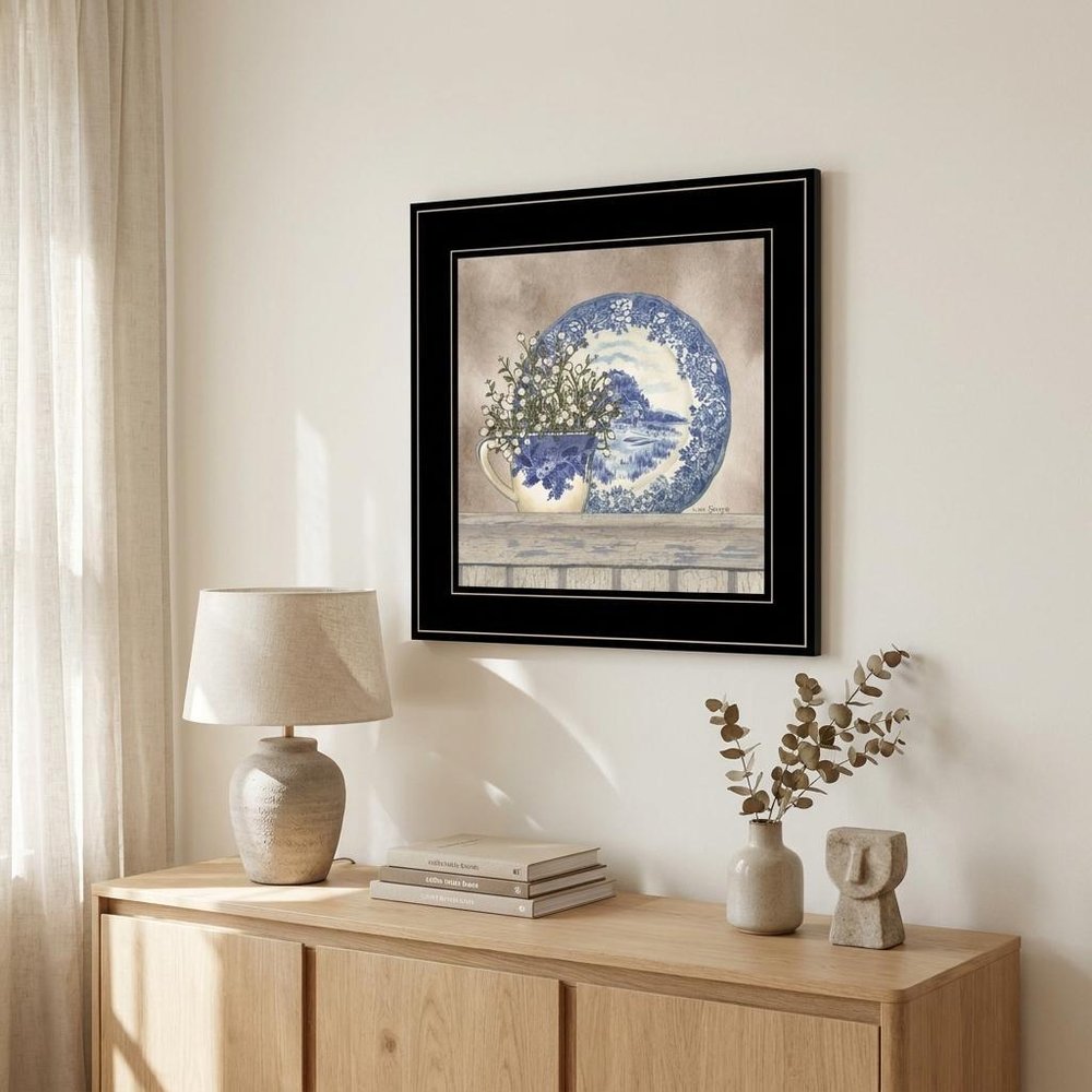 Farmhouse Blues II 3 Black Framed Print Wall Art HomeRoots