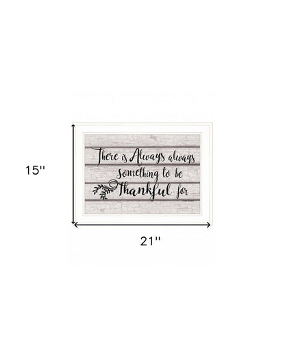 Always Thankful 2 White Framed Print Wall Art HomeRoots