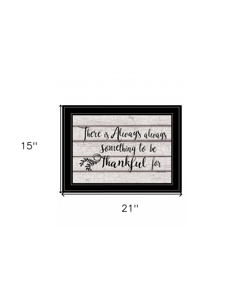 Always Thankful 3 Black Framed Print Wall Art HomeRoots
