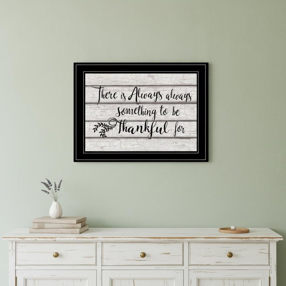 Always Thankful 3 Black Framed Print Wall Art HomeRoots