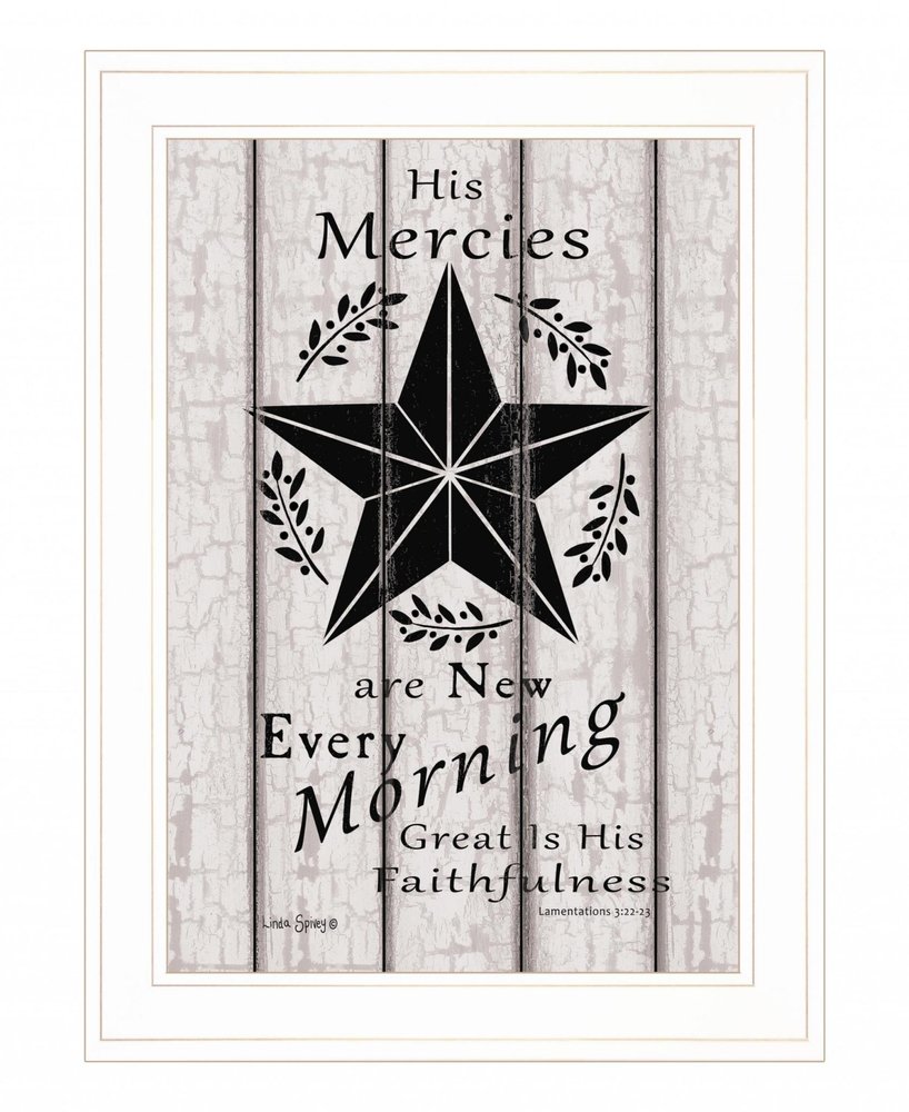 His Mercies are New Every Morning 2 White Framed Print Wall Art HomeRoots