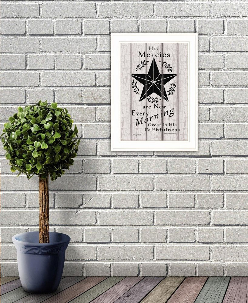 His Mercies are New Every Morning 2 White Framed Print Wall Art HomeRoots