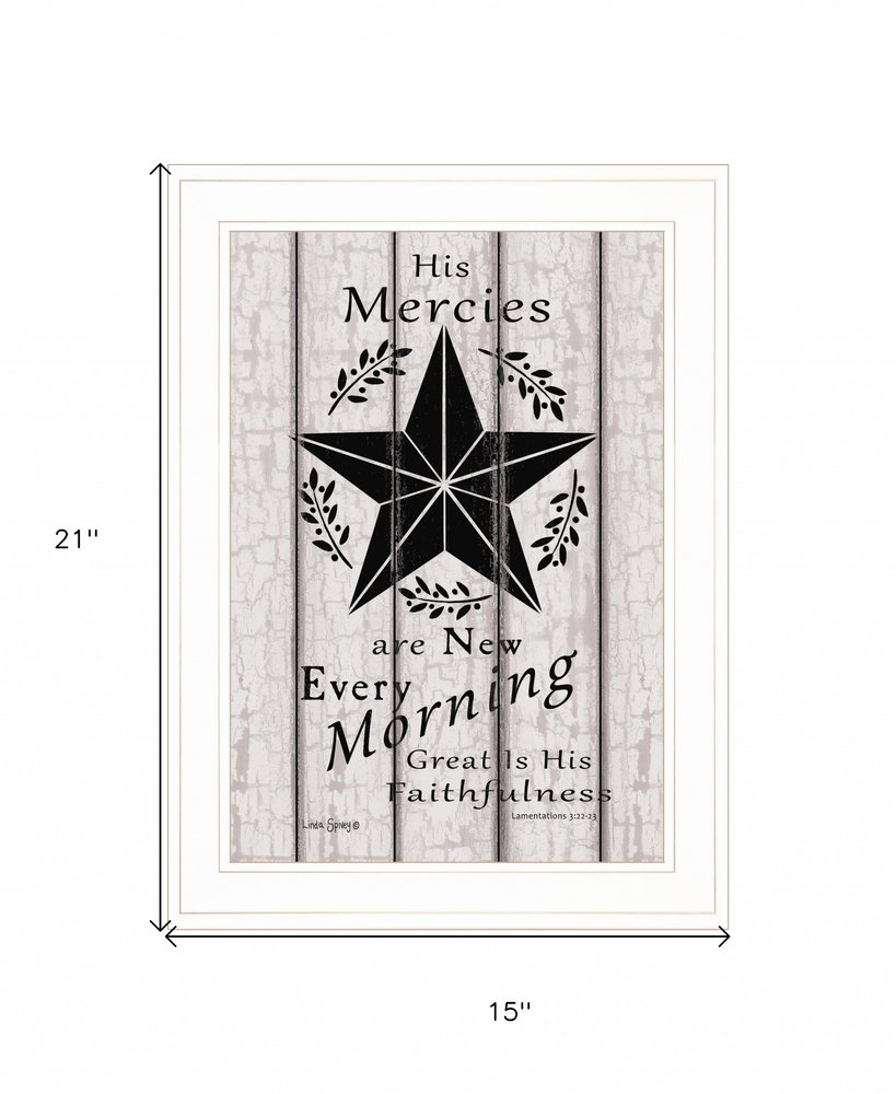 His Mercies are New Every Morning 2 White Framed Print Wall Art HomeRoots
