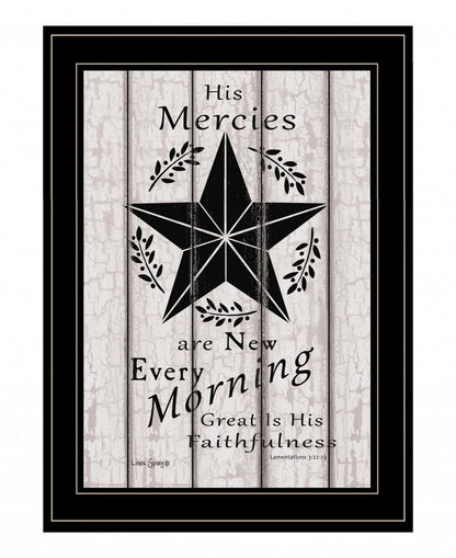 His Mercies are New Every Morning 3 Black Framed Print Wall Art HomeRoots