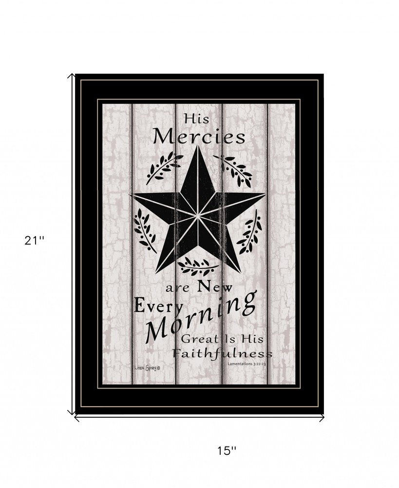 His Mercies are New Every Morning 3 Black Framed Print Wall Art — view 4
