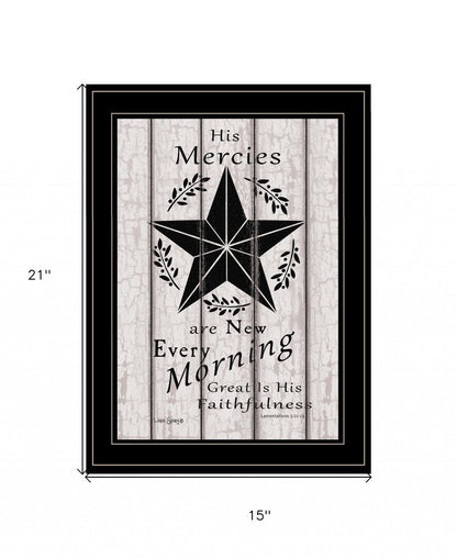 His Mercies are New Every Morning 3 Black Framed Print Wall Art HomeRoots