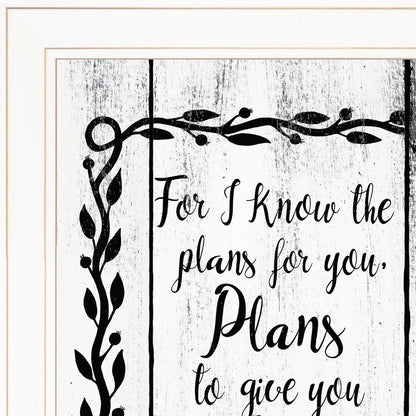 Plans to Give You Hope 1 White Framed Print Wall Art HomeRoots
