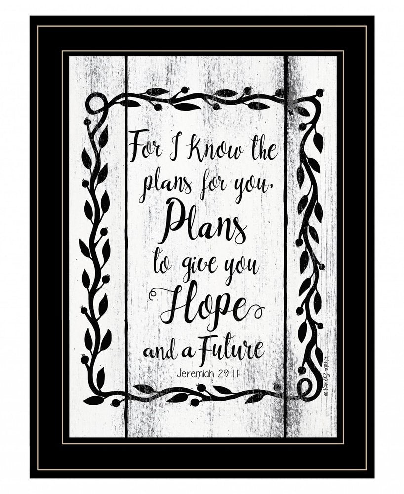 Plans to Give You Hope 2 Black Framed Print Wall Art HomeRoots