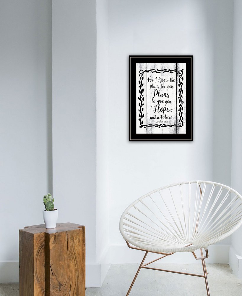 Plans to Give You Hope 2 Black Framed Print Wall Art HomeRoots