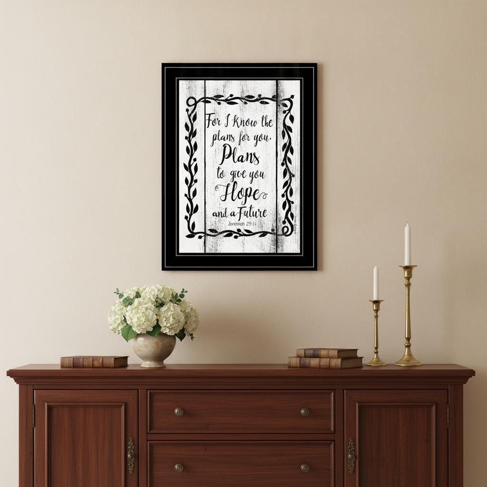 Plans to Give You Hope 2 Black Framed Print Wall Art HomeRoots