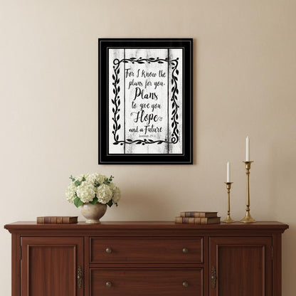 Plans to Give You Hope 2 Black Framed Print Wall Art HomeRoots