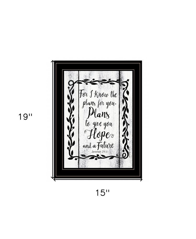 Plans to Give You Hope 2 Black Framed Print Wall Art HomeRoots