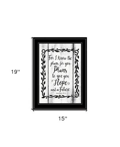 Plans to Give You Hope 2 Black Framed Print Wall Art HomeRoots