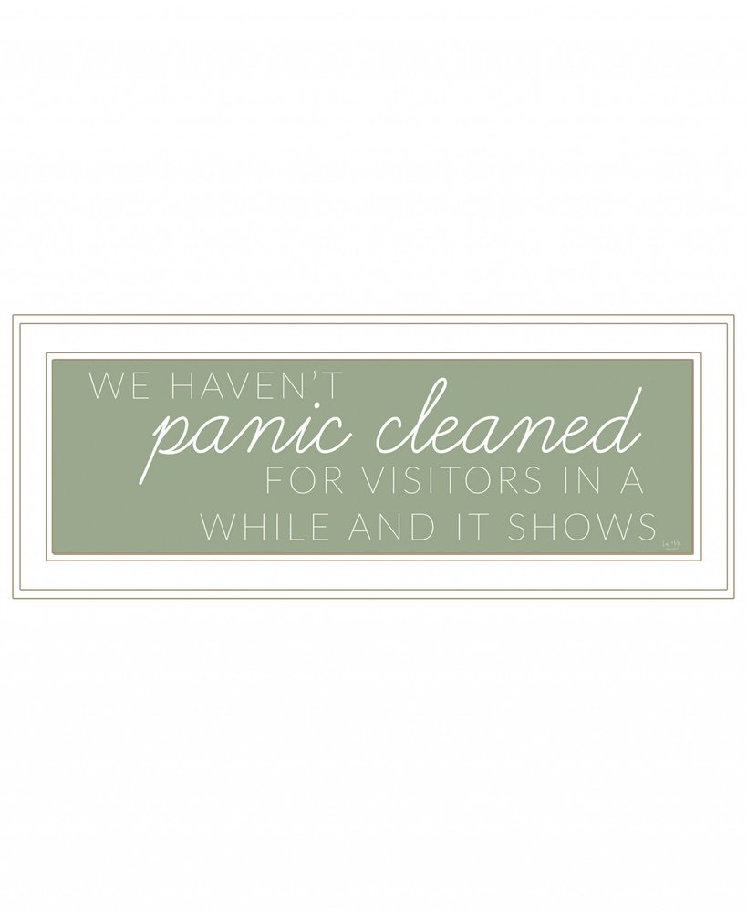 Panic Cleaned 1 White Framed Print Wall Art — view 1