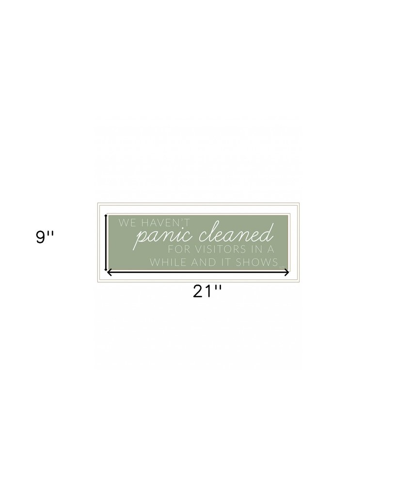 Panic Cleaned 1 White Framed Print Wall Art — view 4