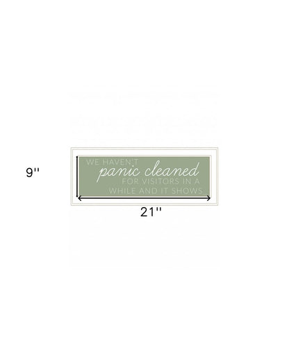 Panic Cleaned 1 White Framed Print Wall Art HomeRoots