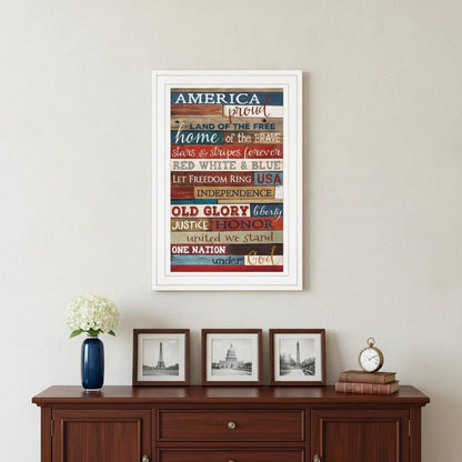 America Proud 2 White Framed Print Wall Art HomeRoots