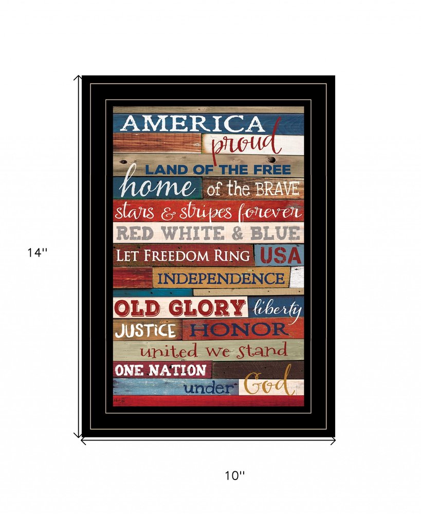 America Proud Black Framed Print Wall Art HomeRoots