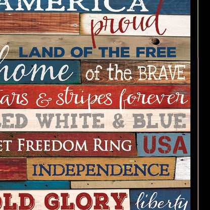 America Proud Black Framed Print Wall Art HomeRoots