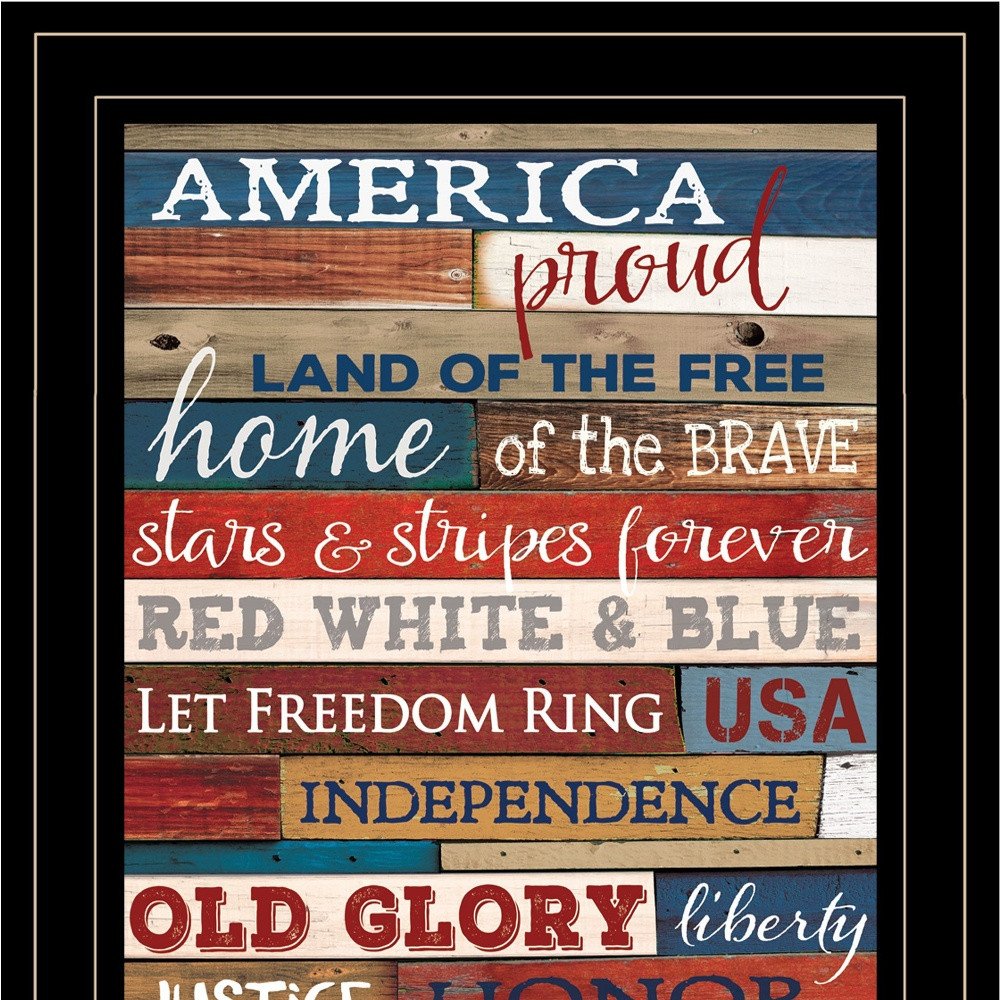 America Proud Black Framed Print Wall Art — view 4