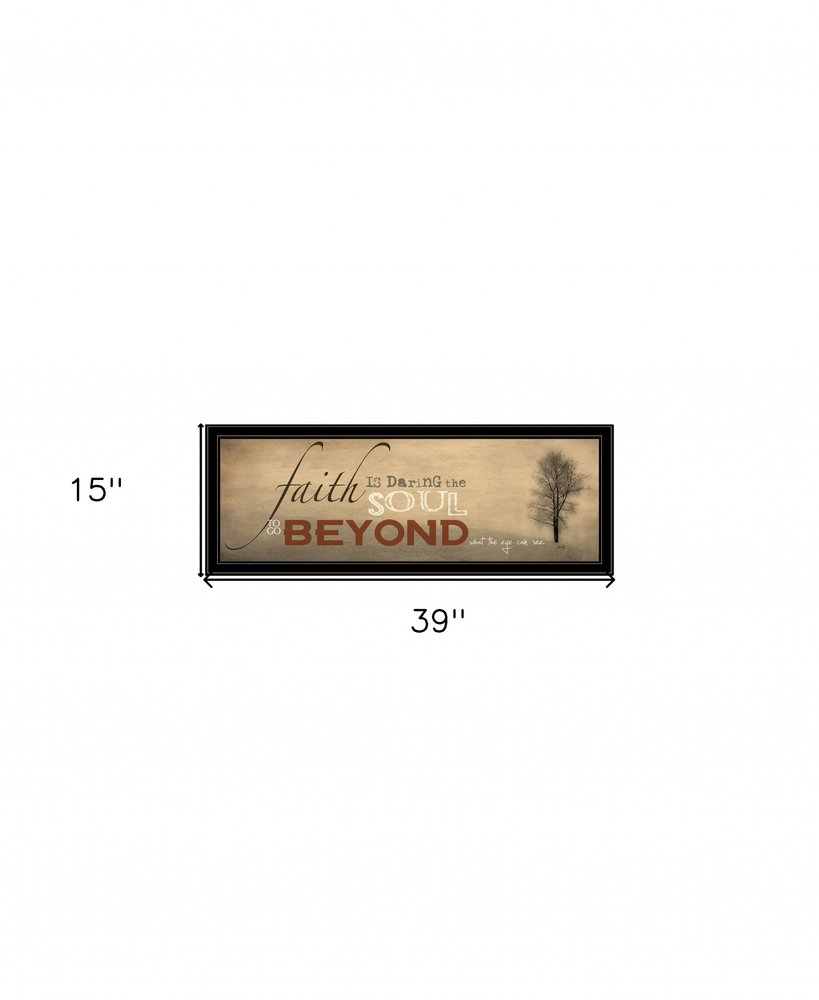 Sepia Tree Black Framed Print Wall Art — view 3
