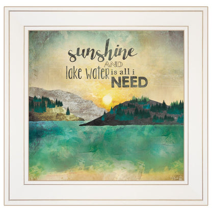Sunshine And Lake Water 2 White Framed Wall Art HomeRoots