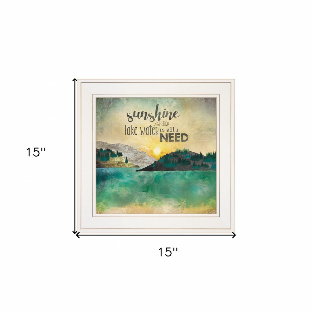 Sunshine And Lake Water 2 White Framed Wall Art HomeRoots