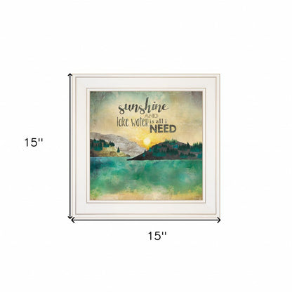 Sunshine And Lake Water 2 White Framed Wall Art HomeRoots
