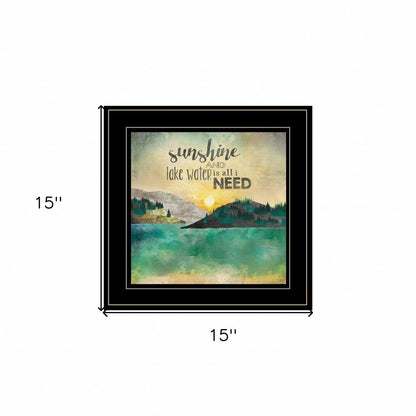 Sunshine And Lake Water 3 Black Framed Print Wall Art HomeRoots