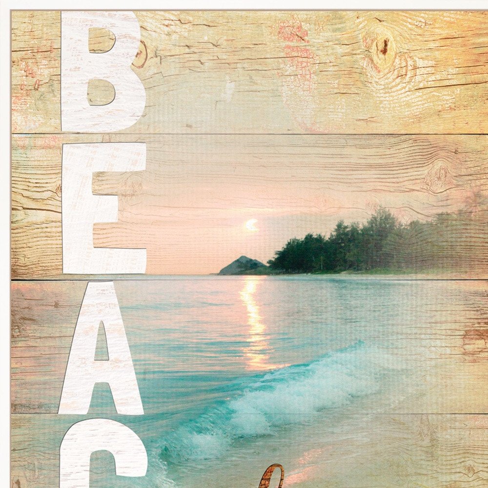 Beach Please 1 White Framed Print Wall Art HomeRoots