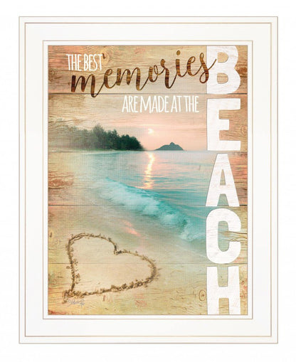 Beach Memories 1 White Framed Print Wall Art HomeRoots