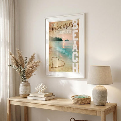 Beach Memories 1 White Framed Print Wall Art HomeRoots