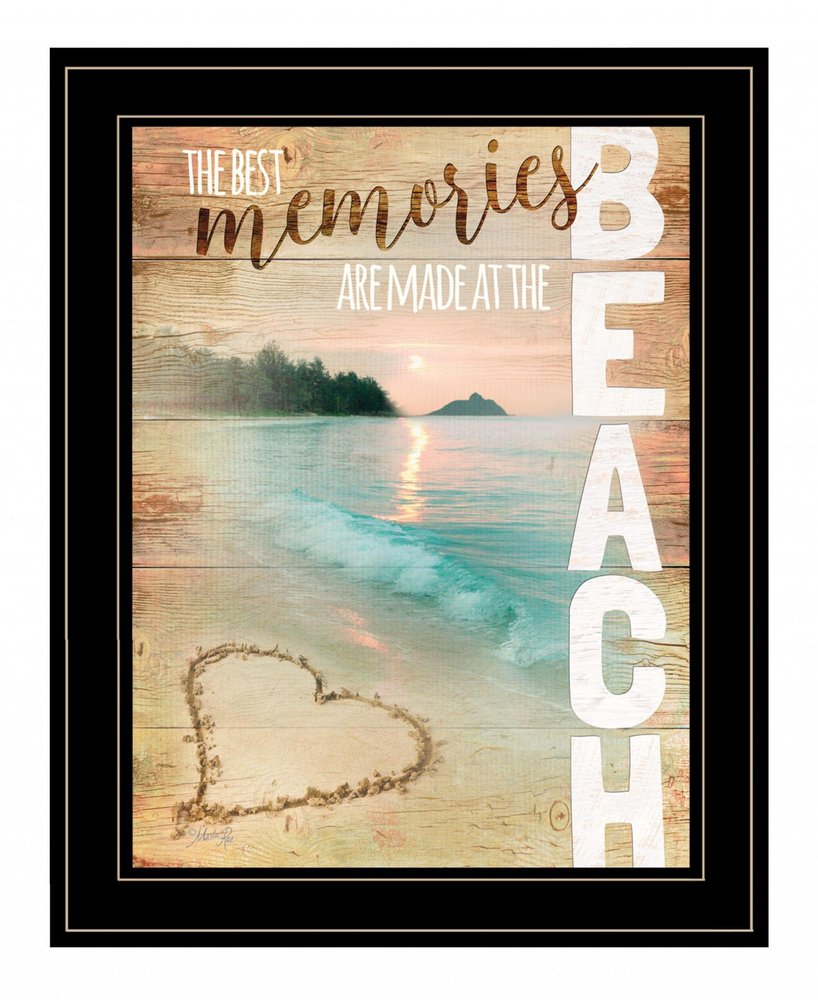 Beach Memories 2 Black Framed Print Wall Art HomeRoots
