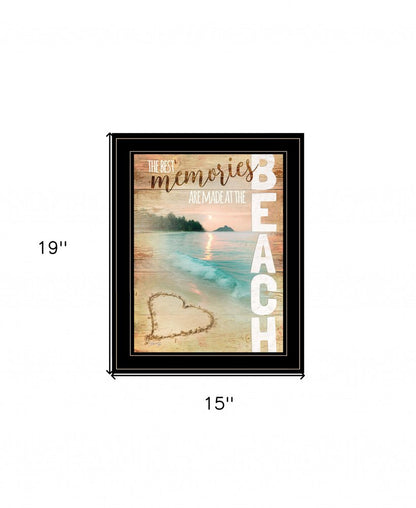 Beach Memories 2 Black Framed Print Wall Art HomeRoots