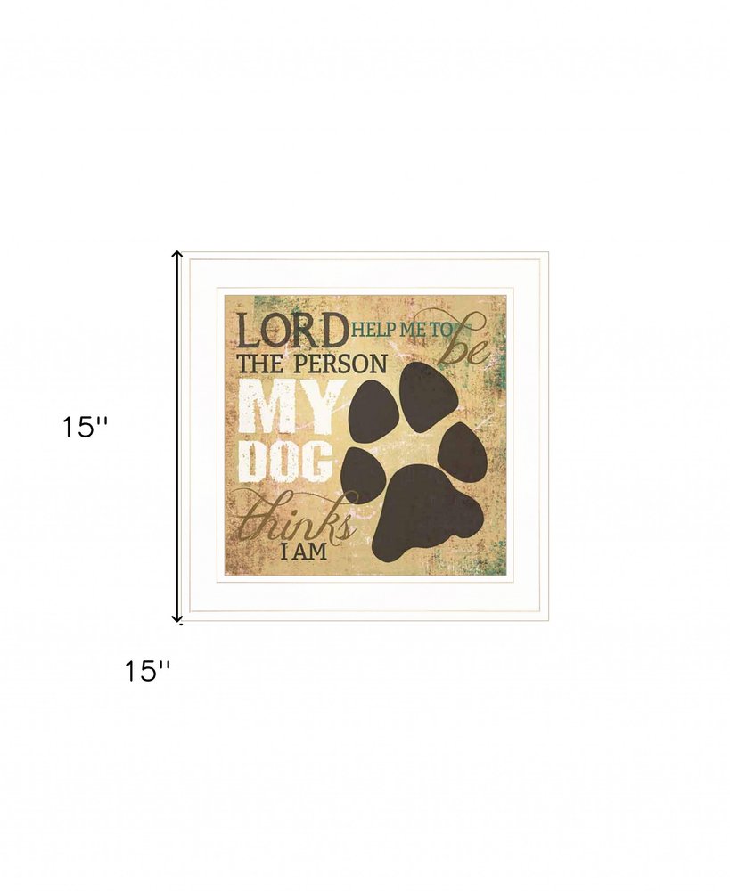 My Dog 1 White Framed Print Wall Art HomeRoots