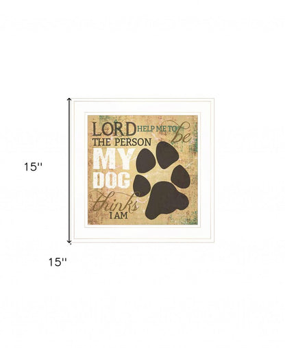 My Dog 1 White Framed Print Wall Art HomeRoots