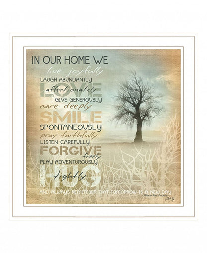 In Our Home 3 White Framed Wall Art HomeRoots