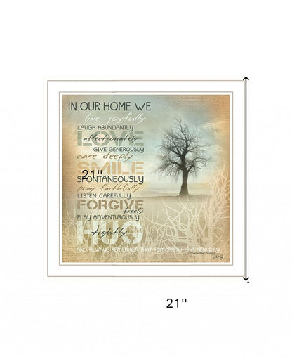 In Our Home 3 White Framed Wall Art HomeRoots