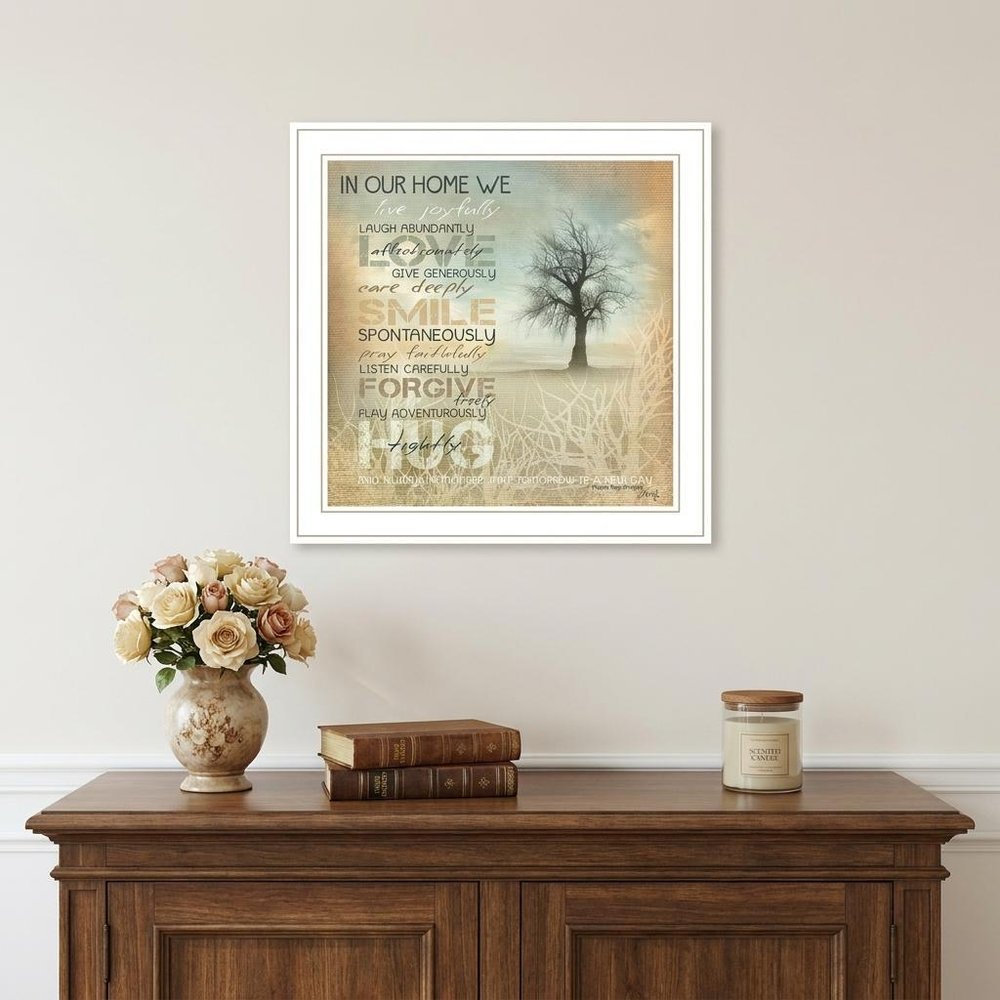In Our Home 3 White Framed Wall Art HomeRoots