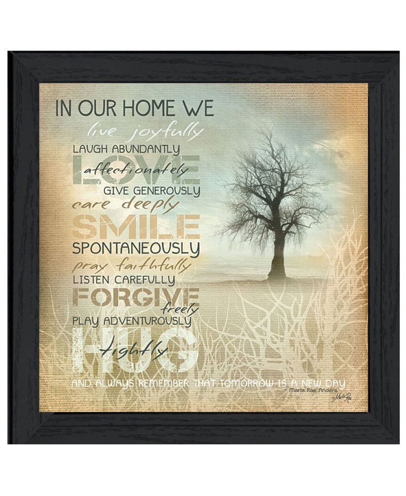 In Our Home 4 Black Framed Print Wall Art HomeRoots