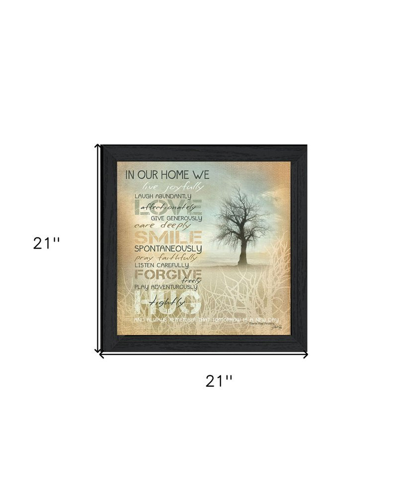 In Our Home 4 Black Framed Print Wall Art HomeRoots