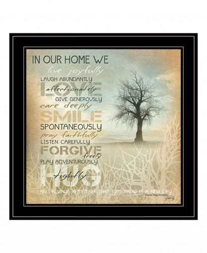 In Our Home 3 White Framed Wall Art HomeRoots