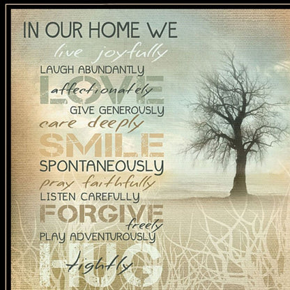 In Our Home 3 White Framed Wall Art HomeRoots