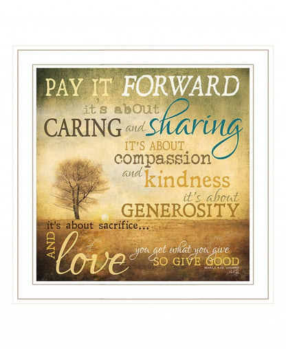 Meaning of Pay it Forward 1 White Framed Print Wall Art HomeRoots