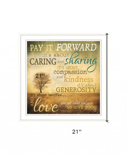 Meaning of Pay it Forward 1 White Framed Print Wall Art HomeRoots