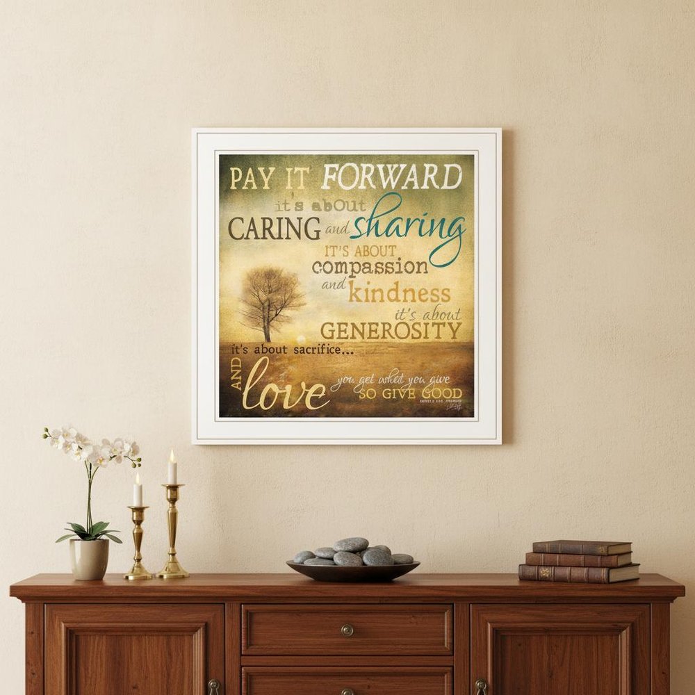 Meaning of Pay it Forward 1 White Framed Print Wall Art HomeRoots