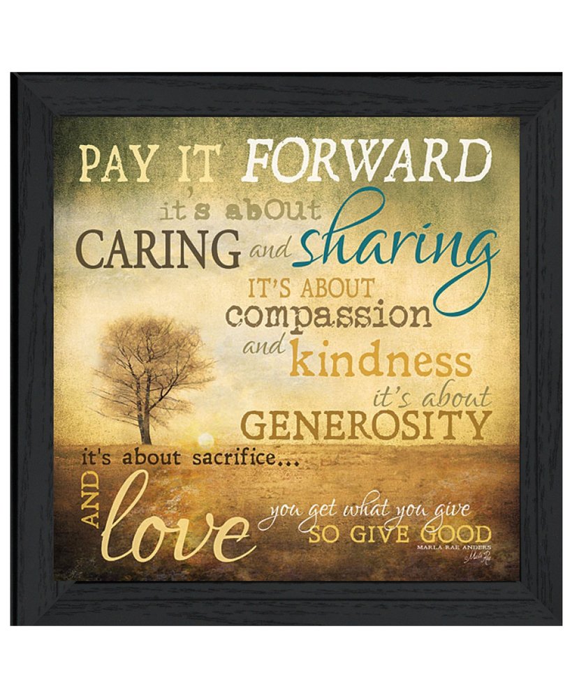 Meaning of Pay it Forward 2 Black Framed Print Wall Art — view 1